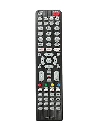 RM-L1462 LCD Smart TV Universal Remote Control with Netflix Hotstar YouTube Function Compatible for All Non Branded/Local/Chinese LED LCD Television Remote Controller (Black)