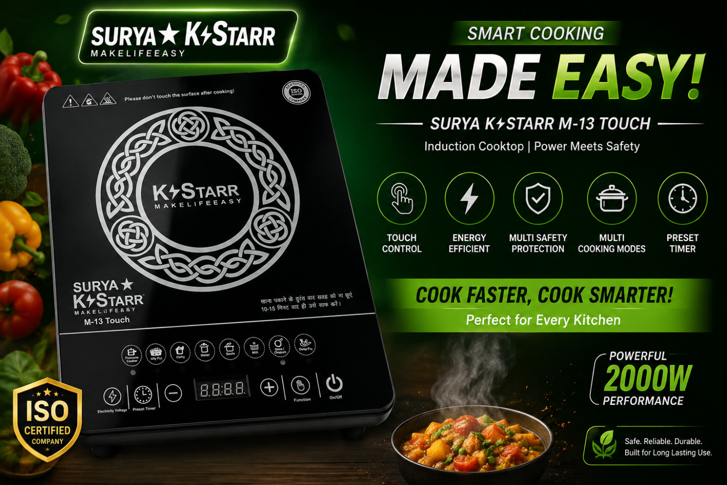 Surya K Star Induction Cooktop 2000 watt